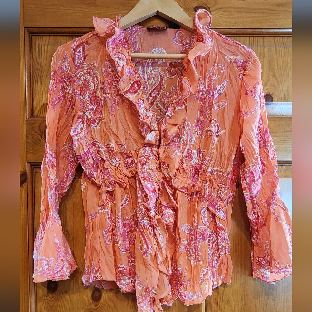 mds California Crinkled Blouse, XL